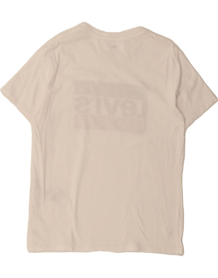 LEVI'S Mens Graphic T-Shirt Top Medium White Cotton Vintage Levi's and Second-Hand Levi's from Messina Hembry 