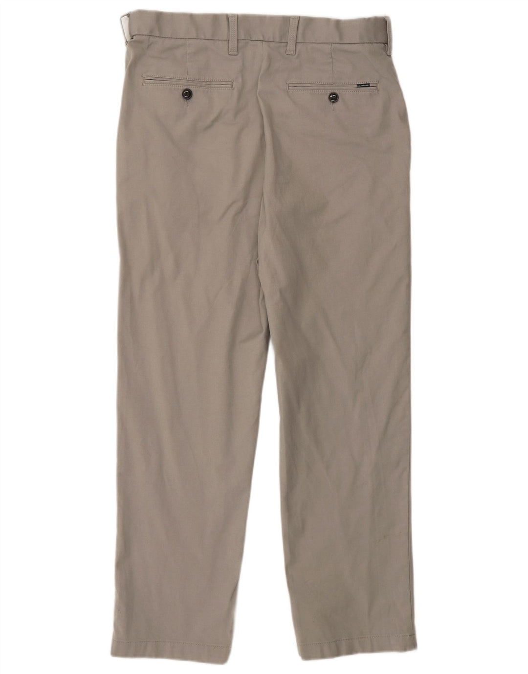 Calça masculina de terno reto Marks & Spencer W32 L28 algodão cinza