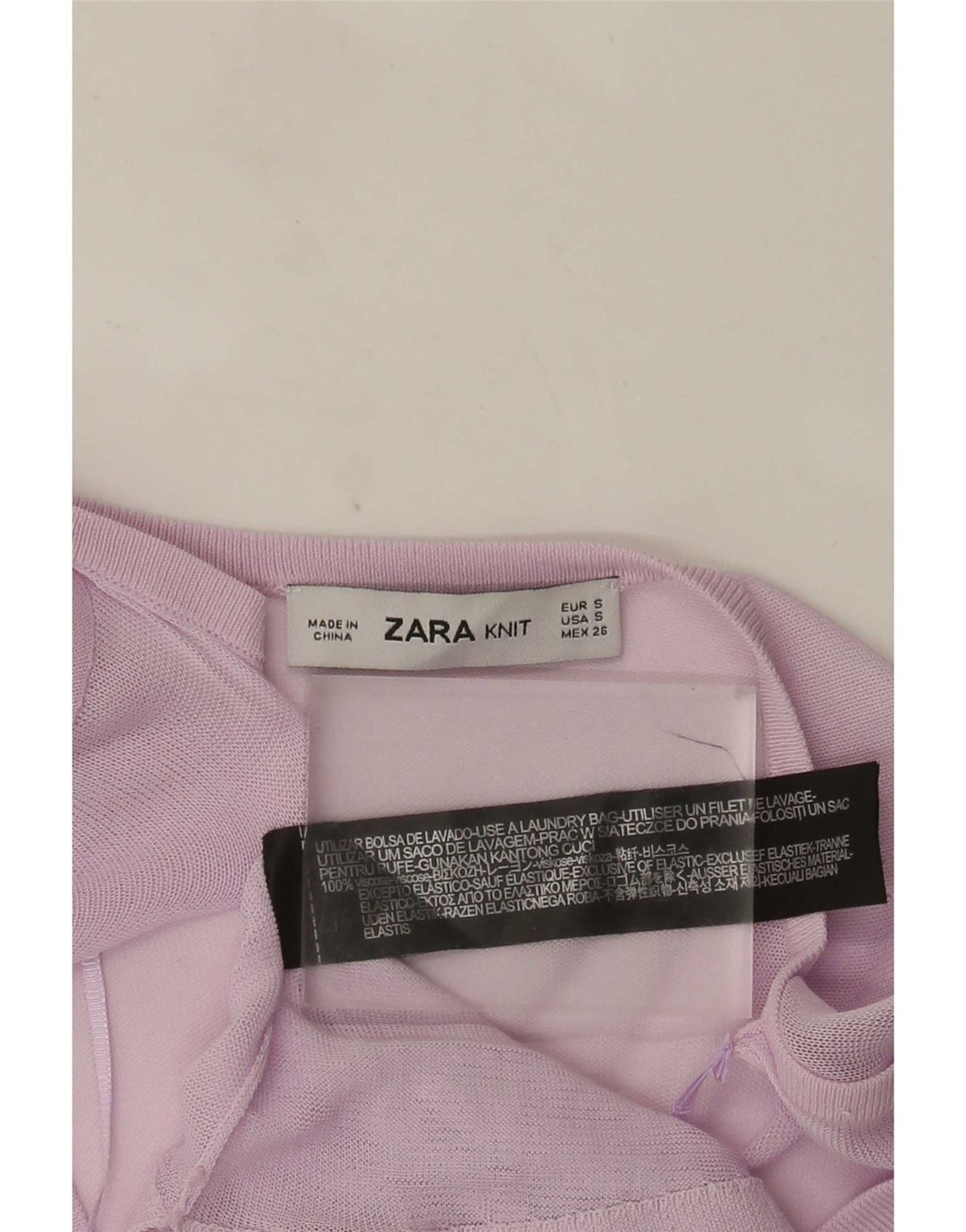 Blusa feminina transparente Zara UK 10 pequena viscose rosa