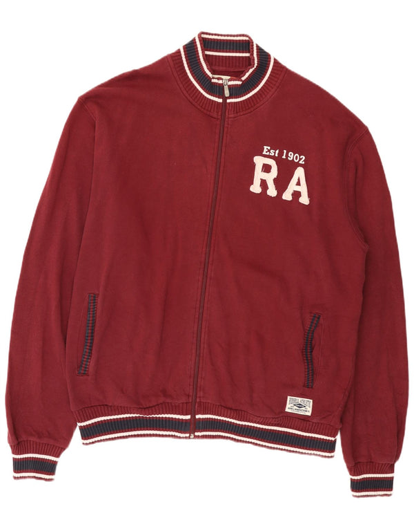 Jaqueta de agasalho gráfico masculina Russell Athletic 2XL algodão Borgonha