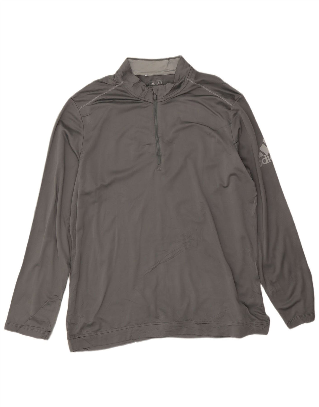 Adidas Mens Climawarm Graphic Zip Neck Pulôver Treino Top XL Cinza