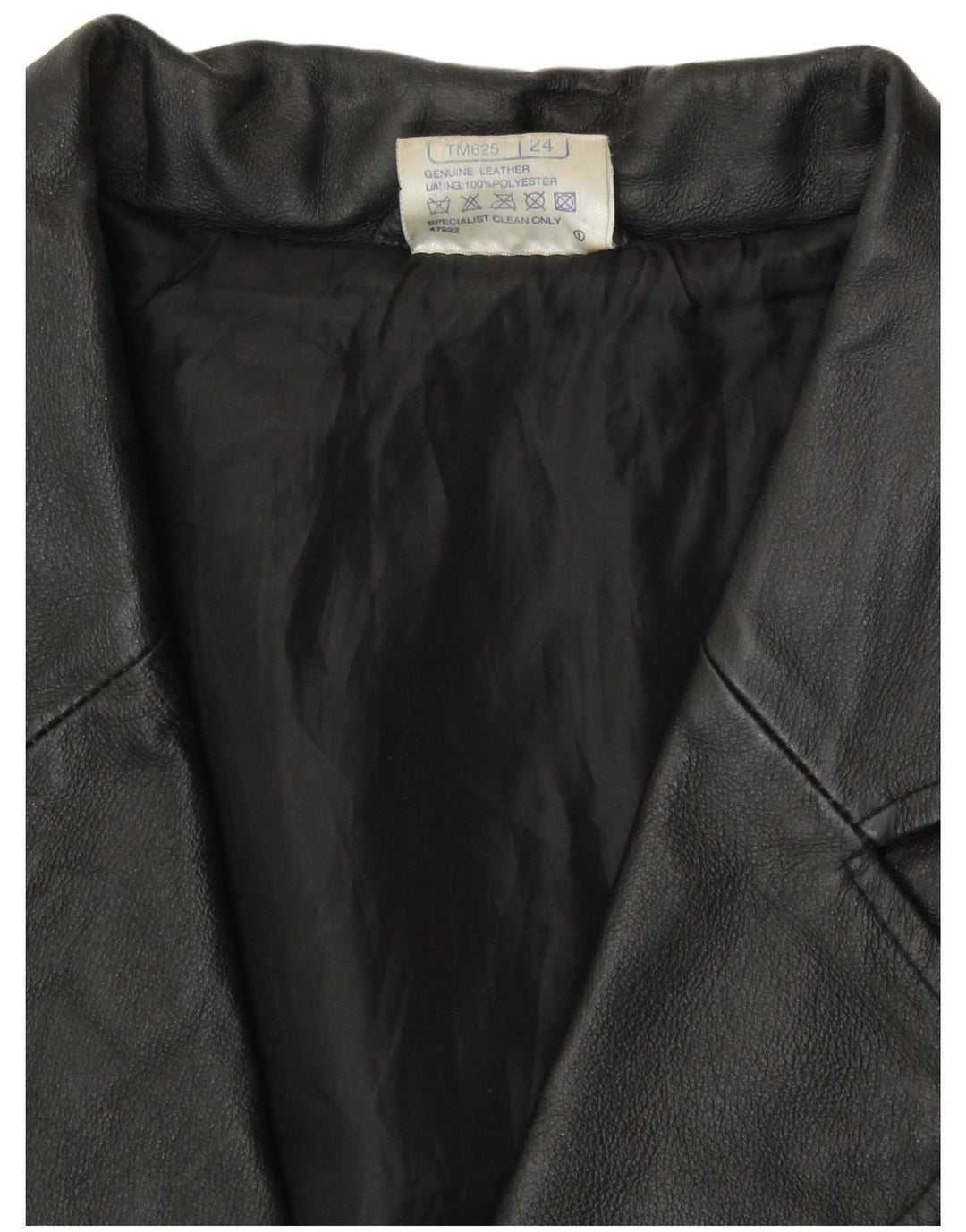 Agenda feminina jaqueta blazer de couro com 3 botões Reino Unido 24 4XL couro preto