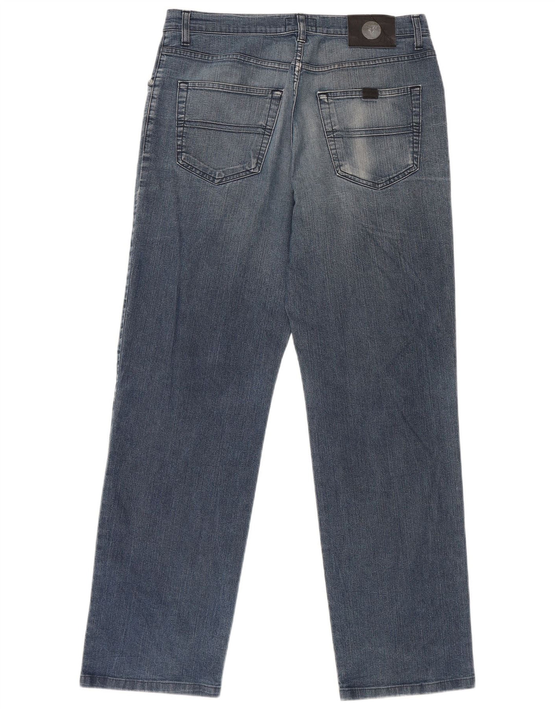 Trussardi Mens Straight Jeans W34 L30 Azul Algodão