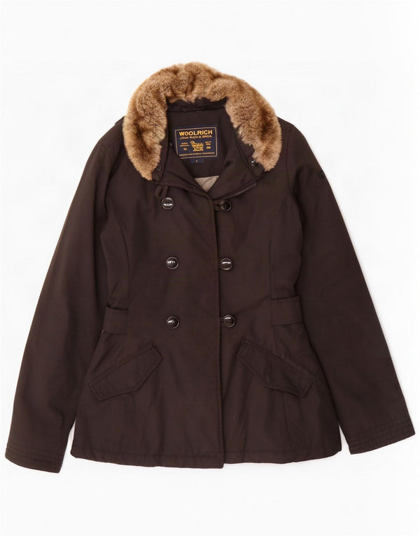 Jaqueta Parka Feminina Woolrich Reino Unido 10 Pequena Nylon Preta