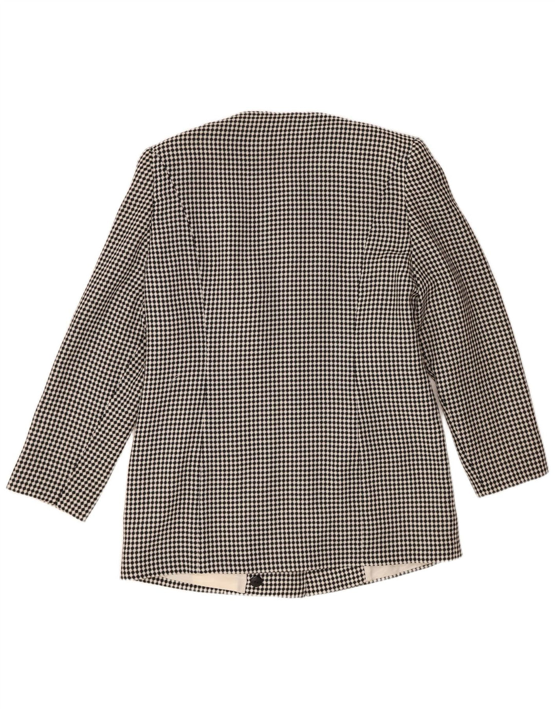 Jaqueta Blazer Feminina Vintage com 7 Botões IT 44 Poliéster Manchado Preto Médio