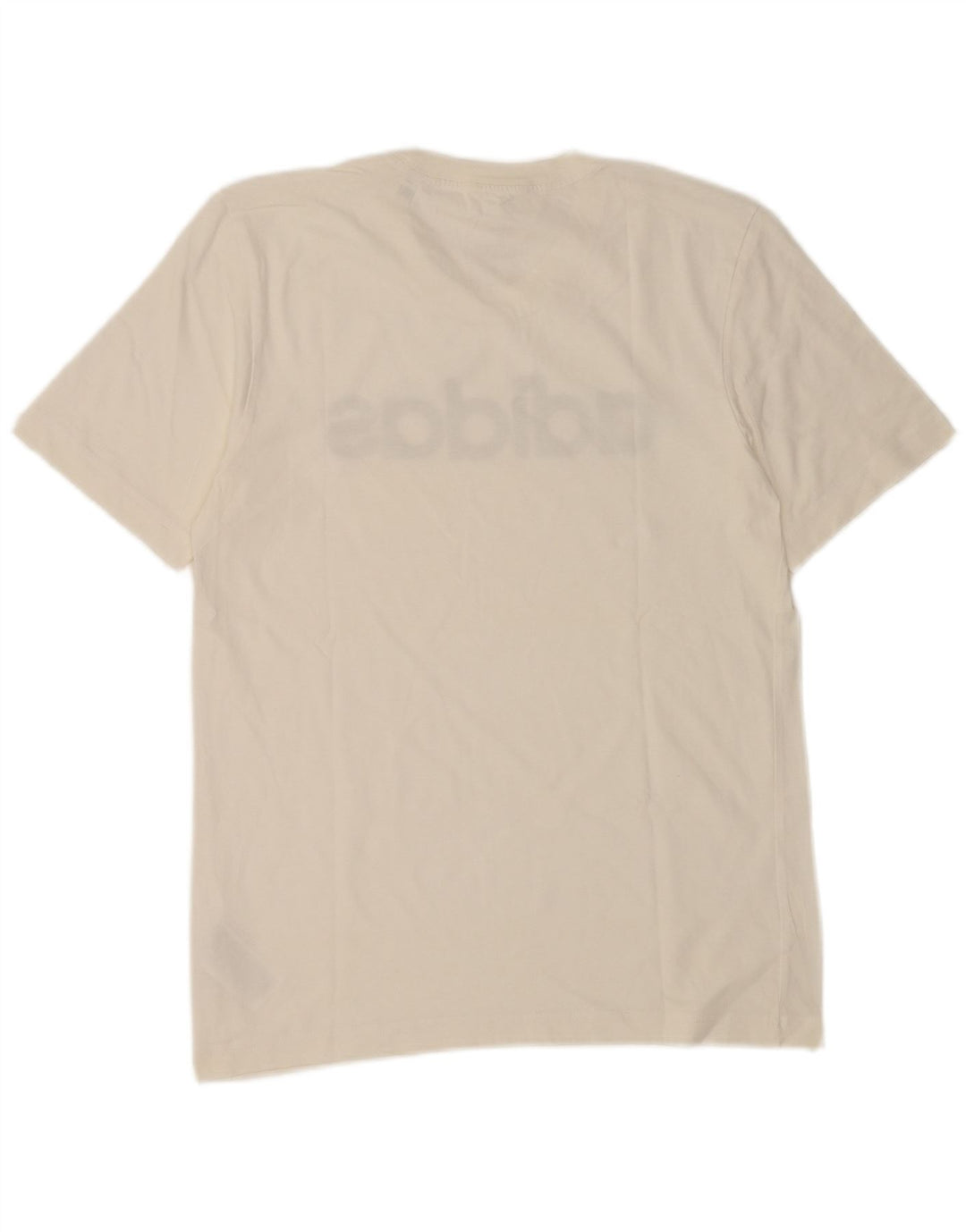Adidas Mens Graphic T-Shirt Top Pequeno Algodão Branco