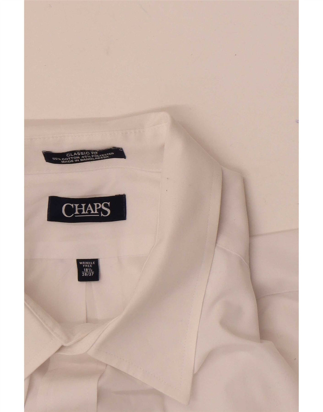 Camisa masculina Chaps Classic Fit tamanho 18 1/2 2XL algodão branco