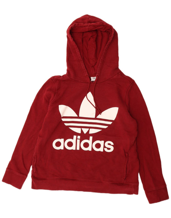 Adidas Womens Graphic Hoodie Jumper UK 18 XL Marrom Algodão
