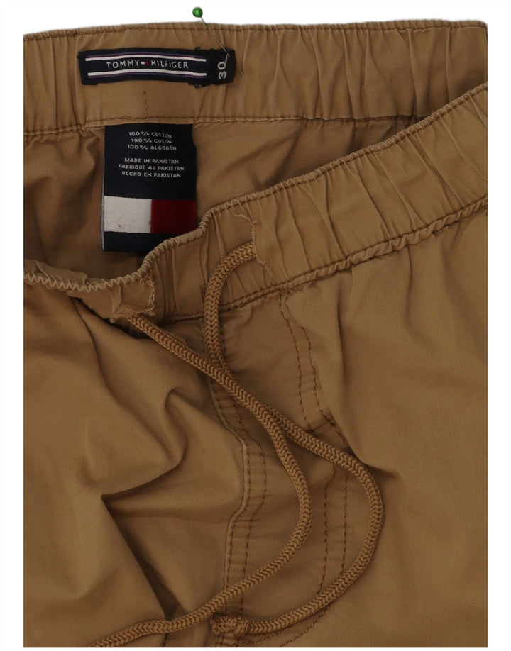 Bermuda masculina Tommy Hilfiger W30 algodão marrom médio