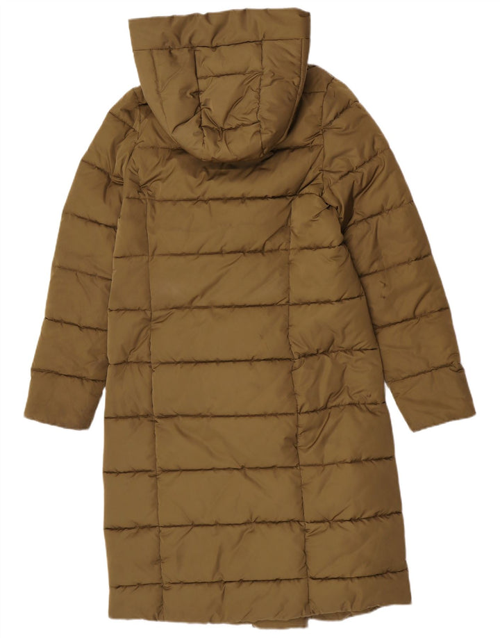 Casaco acolchoado com capuz feminino Barbour UK 10 pequeno poliéster cáqui