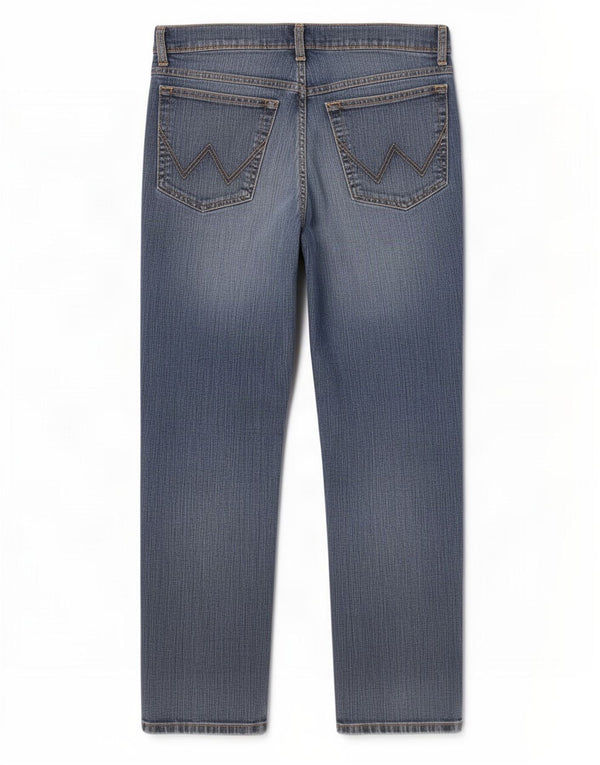 Wrangler Mens Regular Fit Jeans Reta W34 L30 Azul Algodão