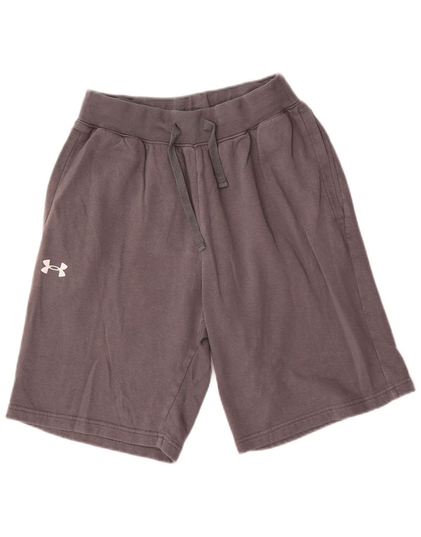Under Armour Masculino Loose Fit Sport Shorts Médio Algodão Cinza