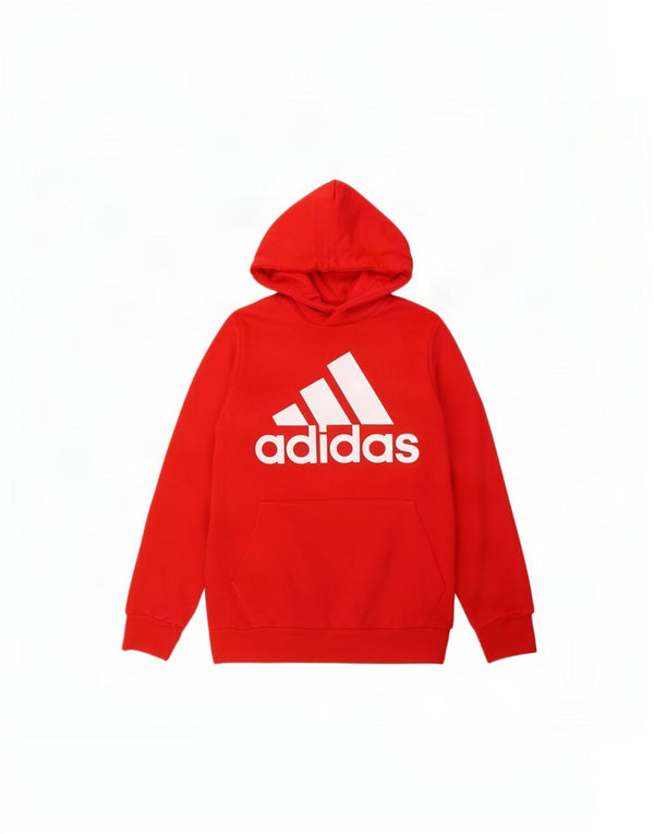 Adidas Mens Graphic Hoodie Jumper Médio Algodão Vermelho