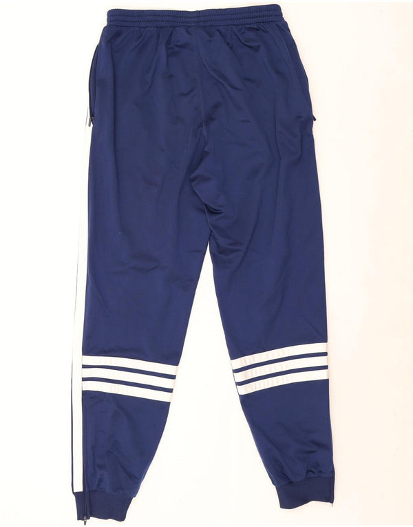 Calça de treino masculina Adidas Joggers UK 42/44 grande bloco colorido azul marinho