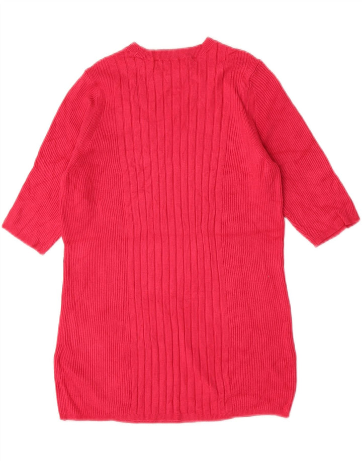 Suéter feminino Marks & Spencer com gola canoa Reino Unido 12 rosa médio