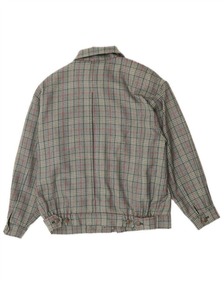 Peter Hahn Jaqueta bomber feminina Lady H Reino Unido 12 Houndstooth verde médio