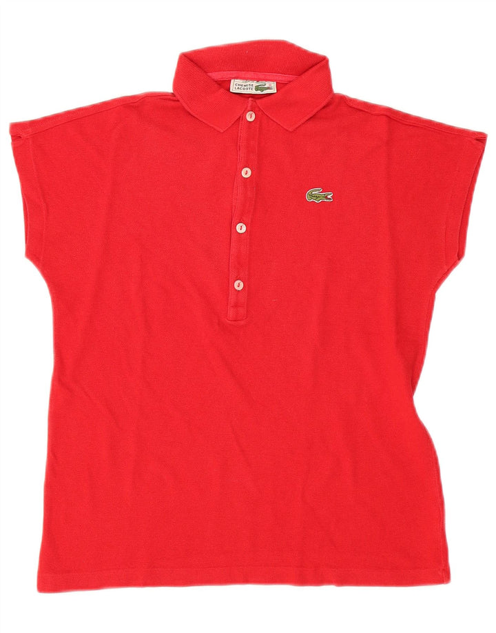 Camisa polo feminina LACOSTE tamanho 38 algodão vermelho médio