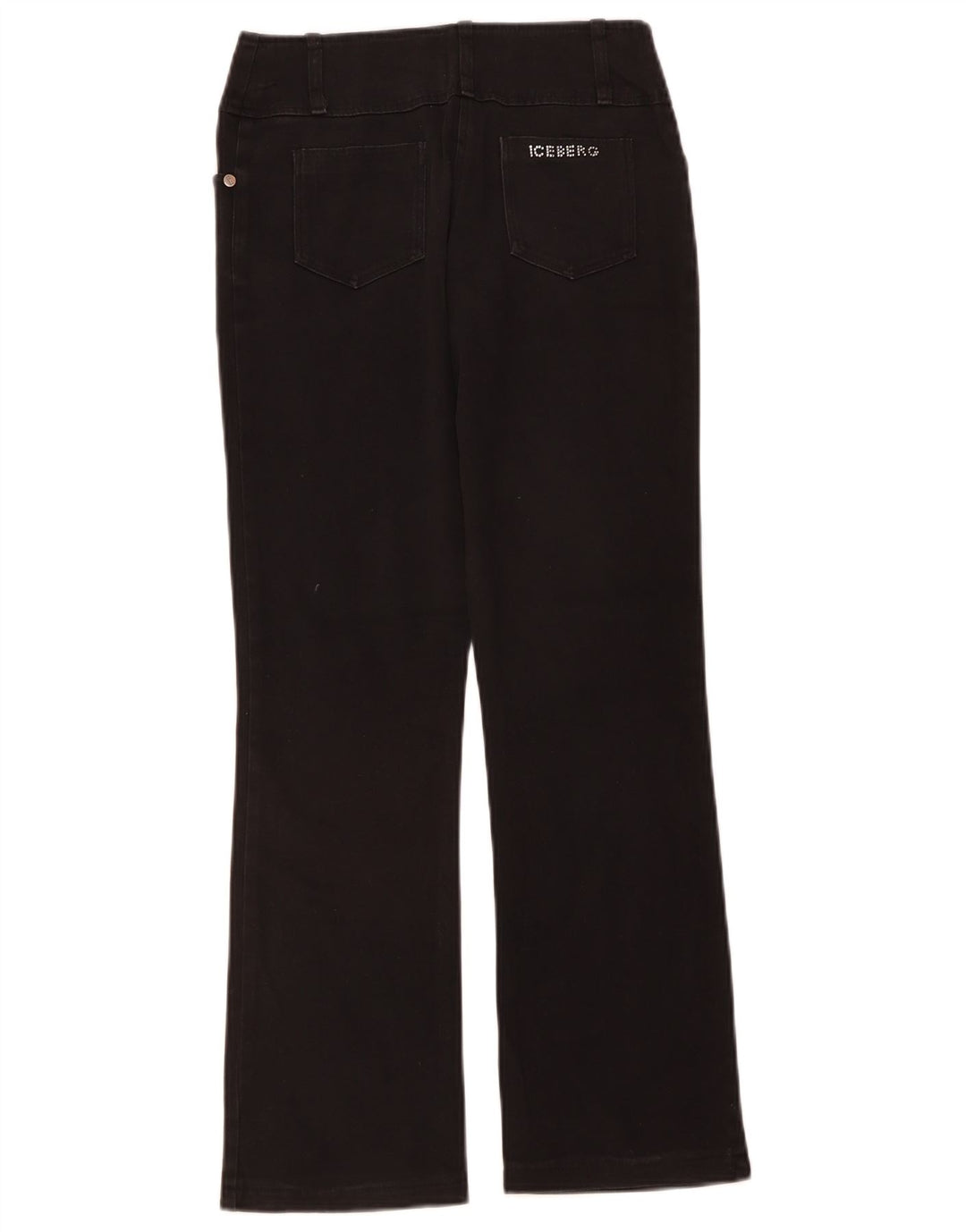 ICEBERG Meninas Bootcut Jeans 11-12 Anos W28 L29 Algodão Preto