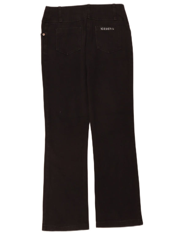 ICEBERG Meninas Bootcut Jeans 11-12 Anos W28 L29 Algodão Preto