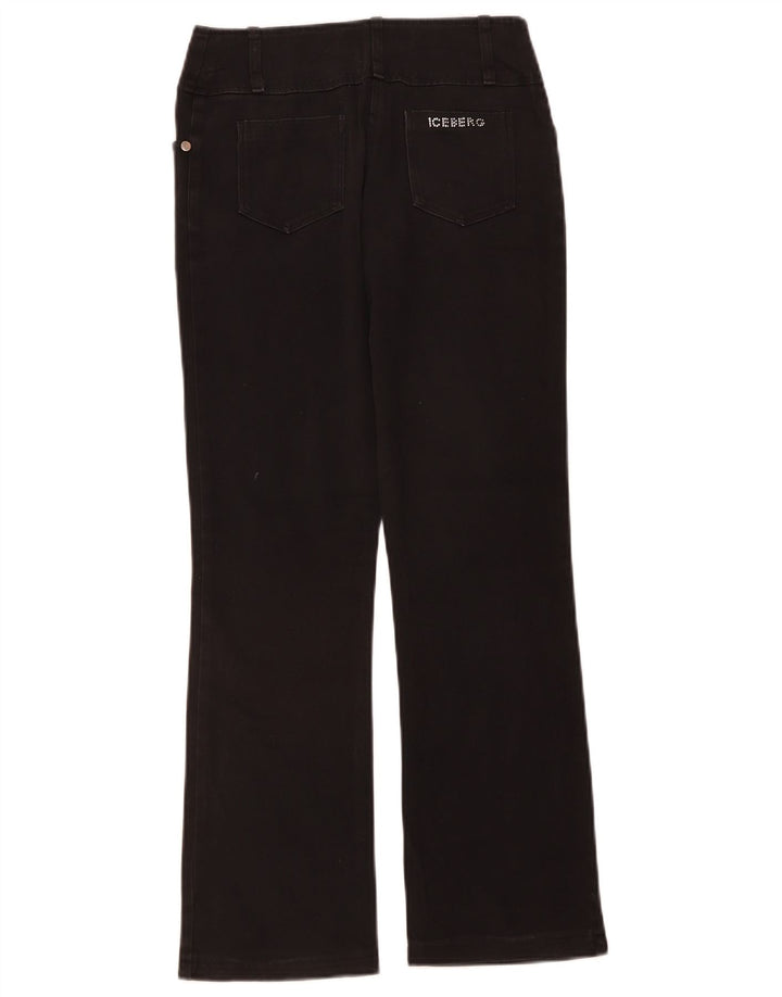 ICEBERG Meninas Bootcut Jeans 11-12 Anos W28 L29 Algodão Preto