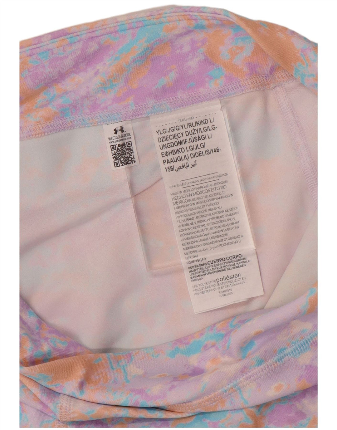 Leggings para meninas UNDER ARMOUR 11-12 anos grandes tie-dye multicoloridas