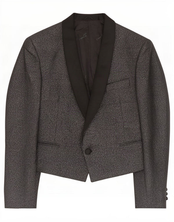 Jaqueta blazer masculina Pierre Cardin com 1 botão IT 50 XL lã preta
