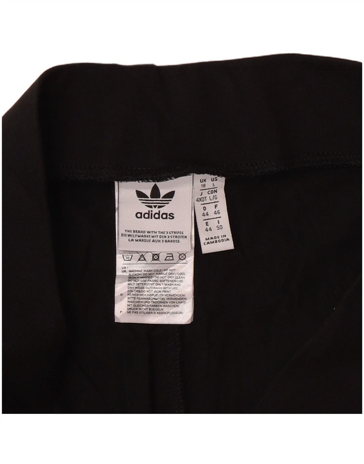 Shorts esportivos gráficos femininos ADIDAS UK 18 XL preto algodão