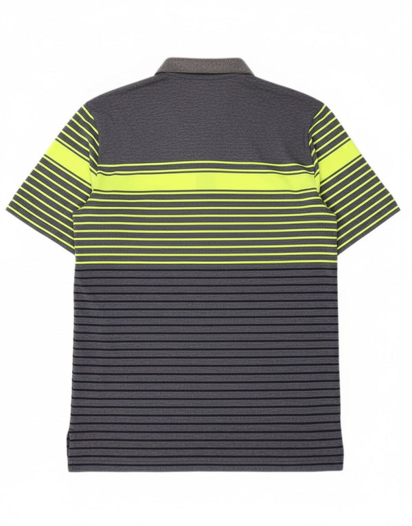 Camisa polo masculina Adidas XS azul marinho listrada de poliéster