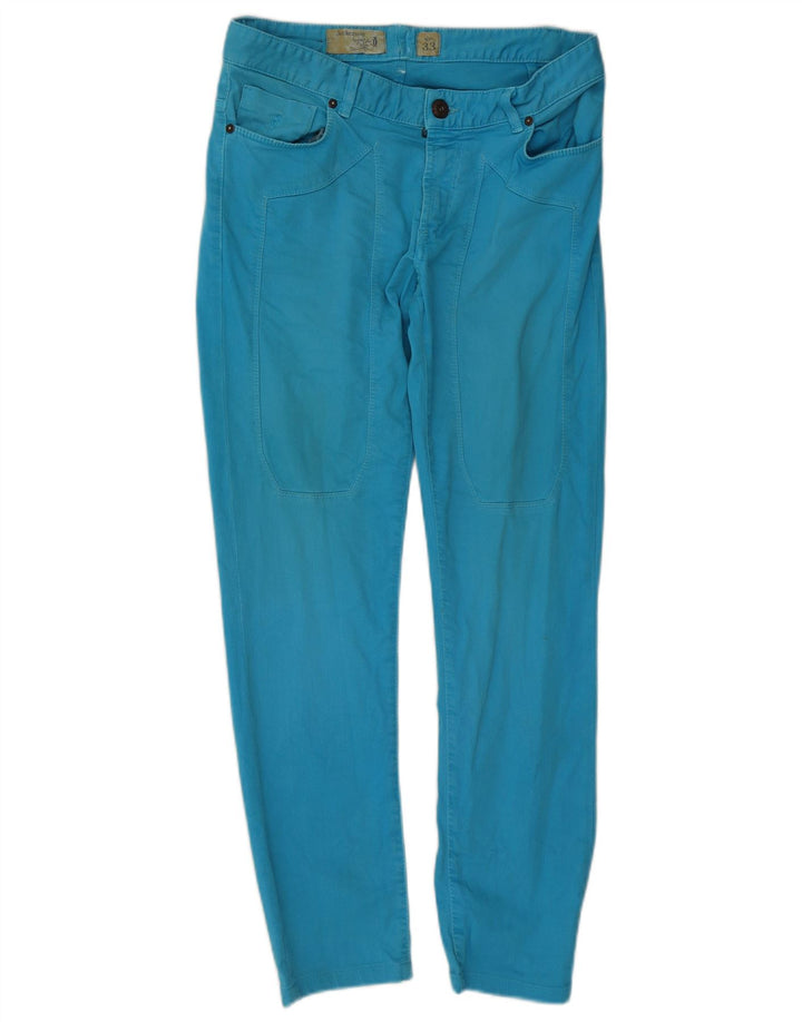 Calça jeans feminina Jeckerson W33 L29 azul algodão