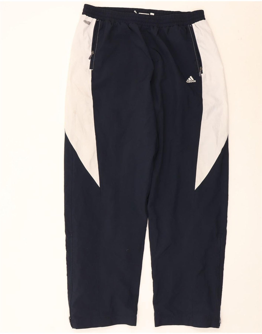 Calça de treino masculina Adidas XL azul marinho colorblock poliéster