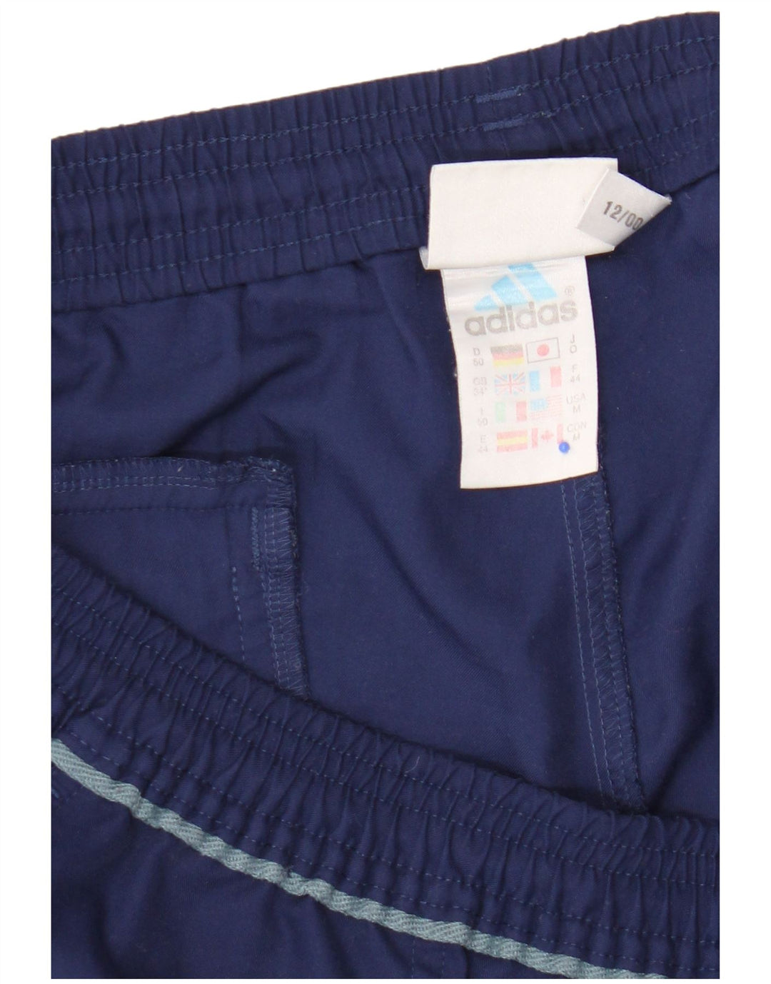 Shorts de natação masculino Adidas grande poliéster azul marinho