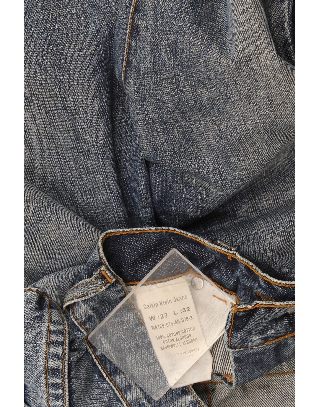 Calça jeans feminina Calvin Klein Bootcut W27 L27 azul algodão