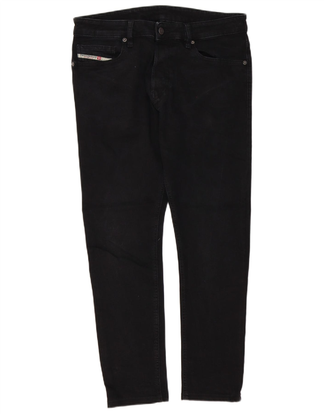 Diesel Mens Jeans Slim W31 L29 Algodão Preto