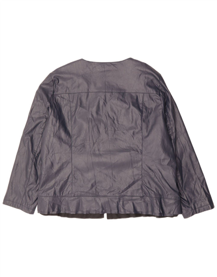 Jaqueta bomber feminina Marks & Spencer Autograph UK 24 4XL azul marinho