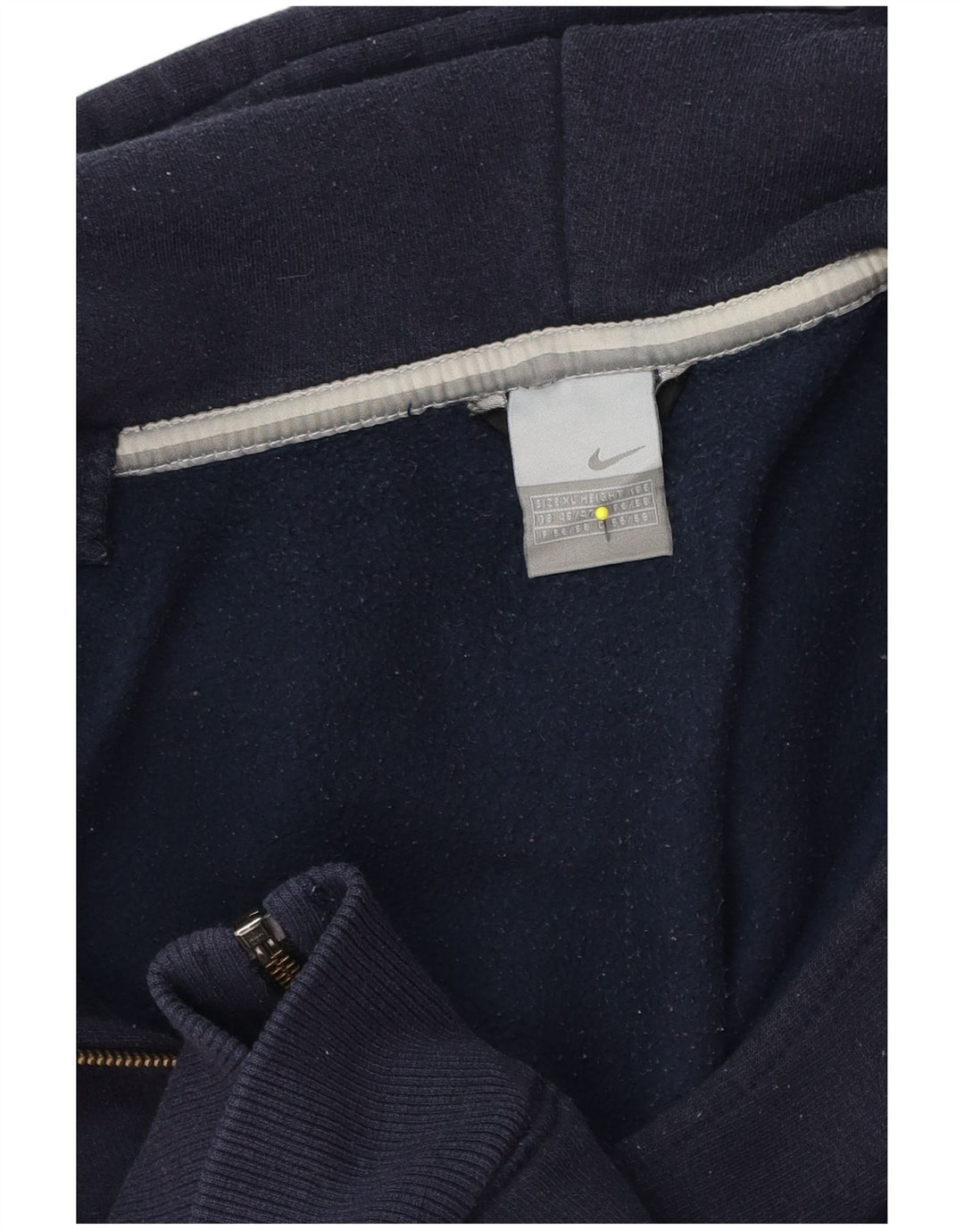 Suéter Nike masculino com capuz e zíper XL azul marinho algodão