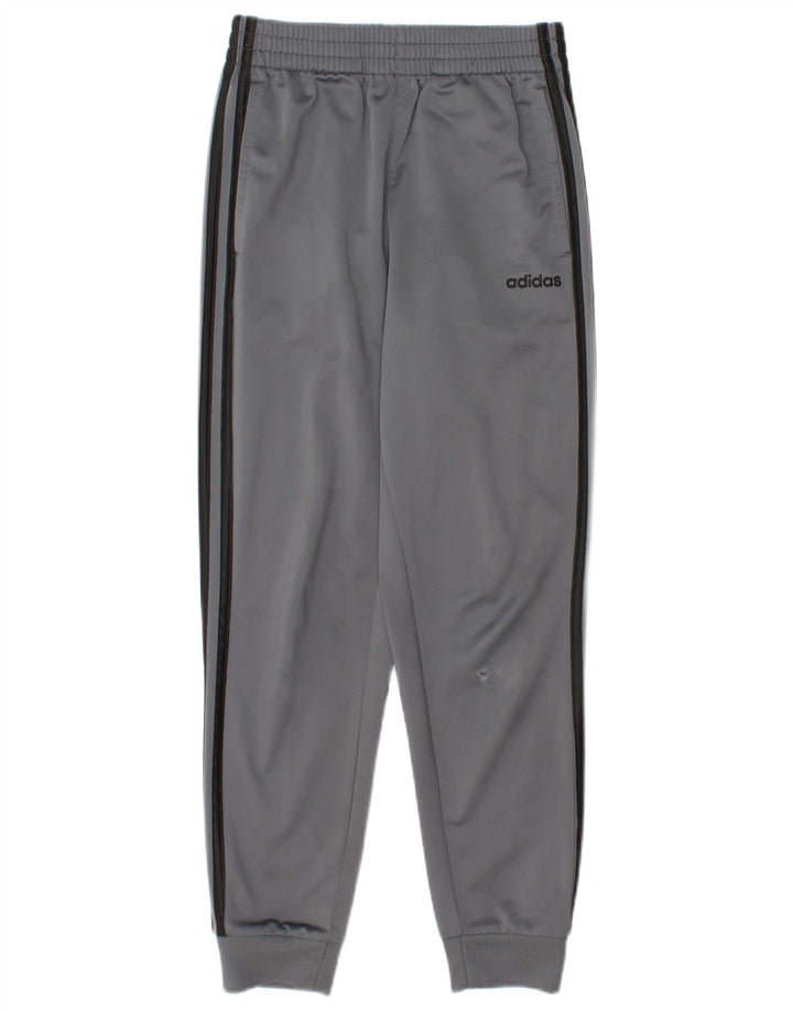 Adidas meninos calças de treino joggers 10-11 anos cinza médio poliéster