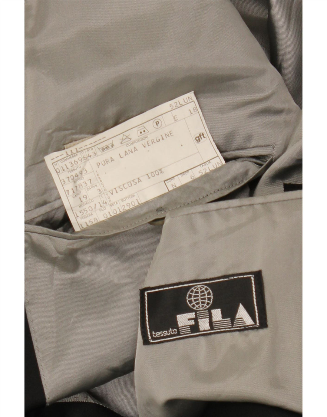 Jaqueta blazer feminina Fila Double Breasted IT 52 2XL lã listrada preta