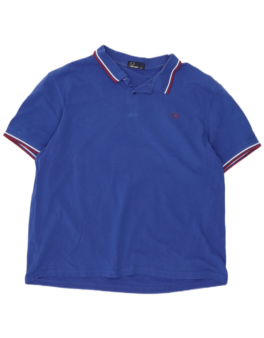 Camisa polo masculina Fred Perry 3XL algodão listrado azul