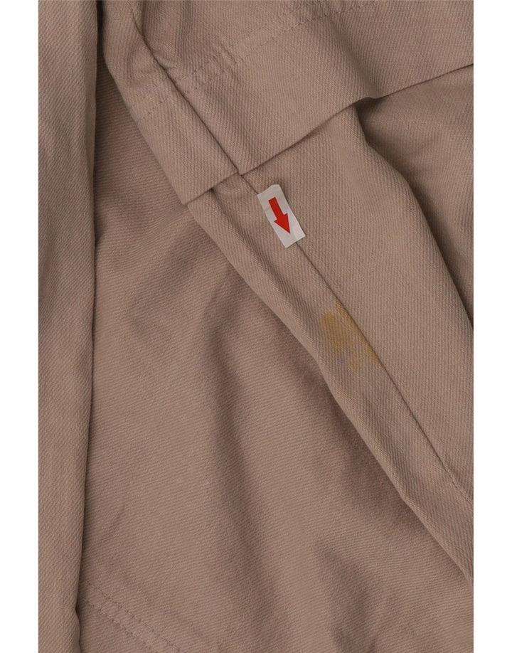 Calça cargo feminina Zara com perna larga pequena W26 L33 bege