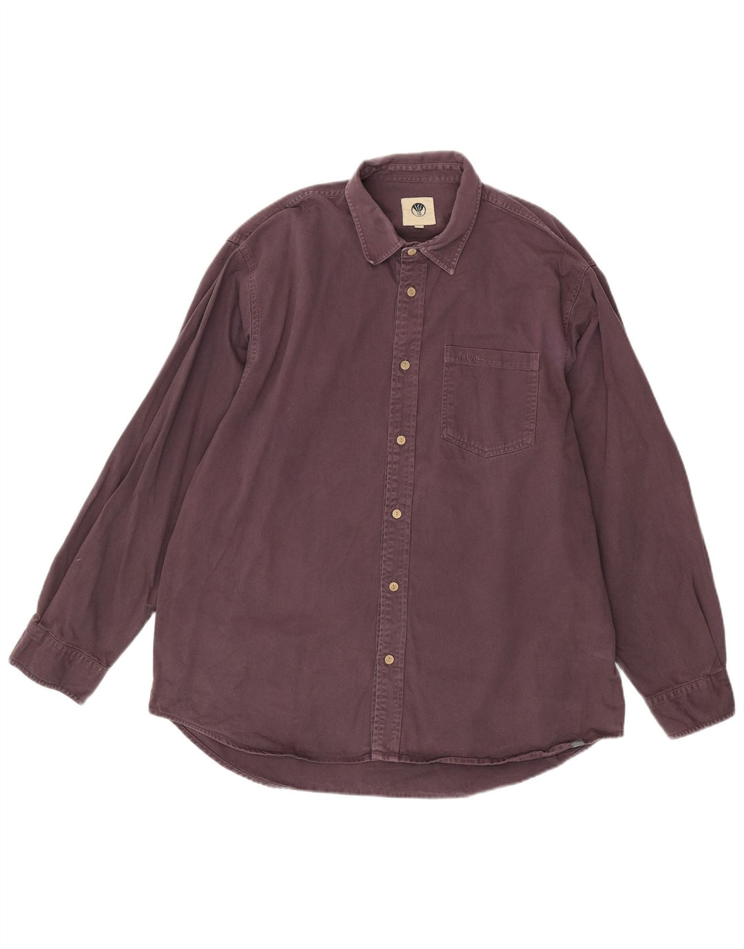 Camisa masculina Fat Face grande algodão roxo