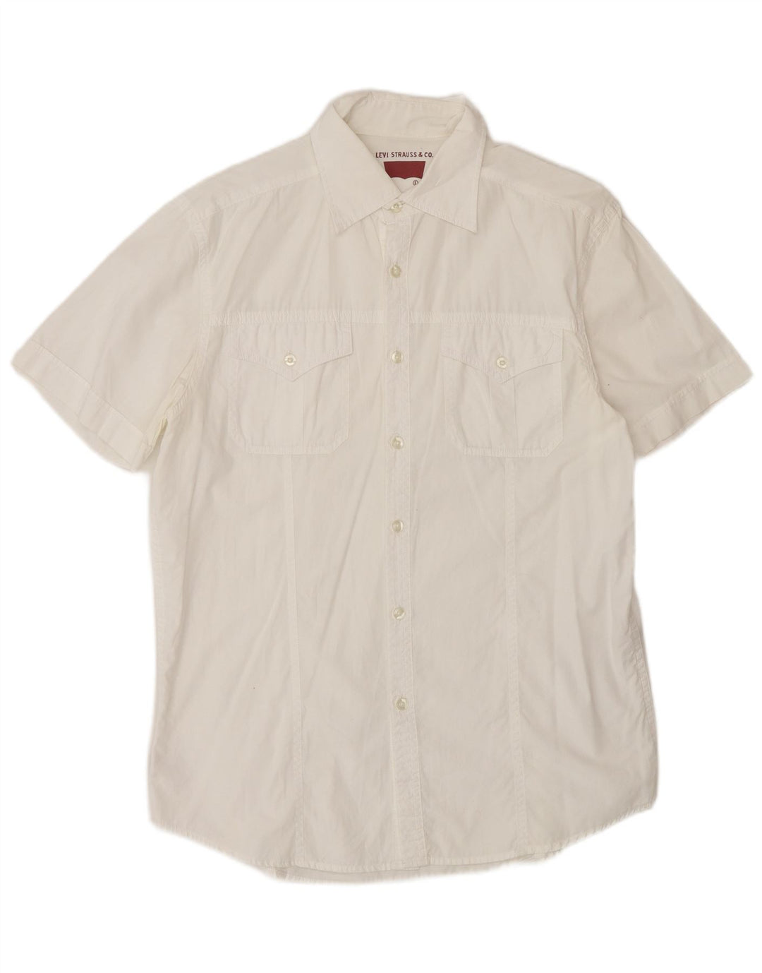 Camisa masculina de manga curta Levi's grande algodão branco