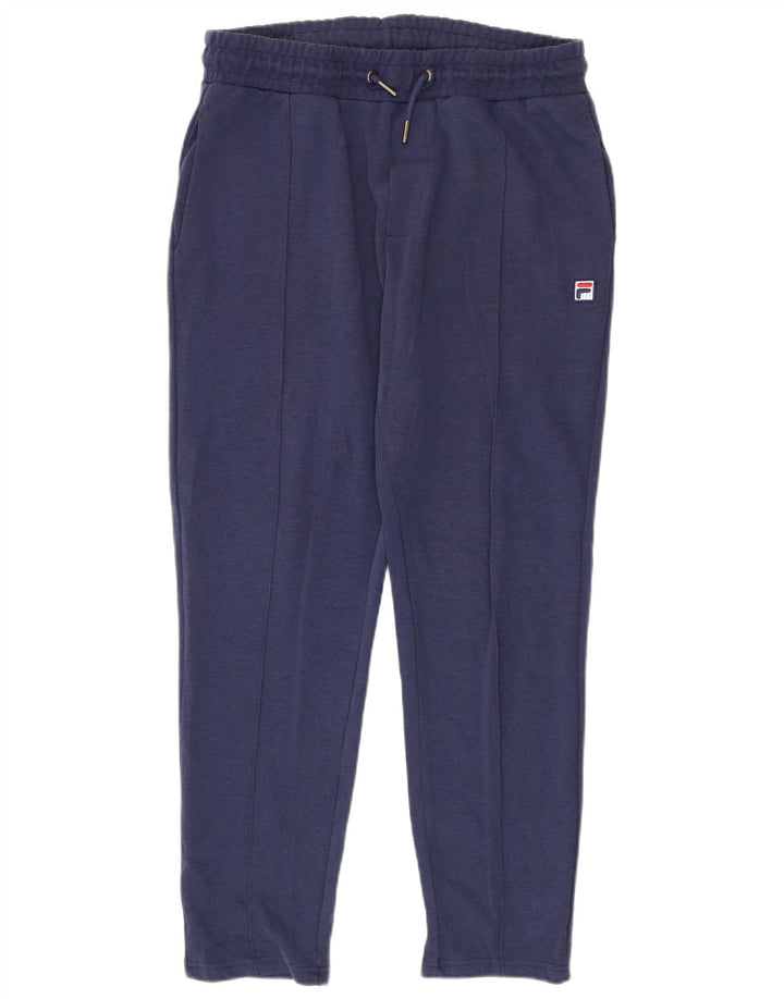 Calça de treino masculina FILA grande algodão azul marinho