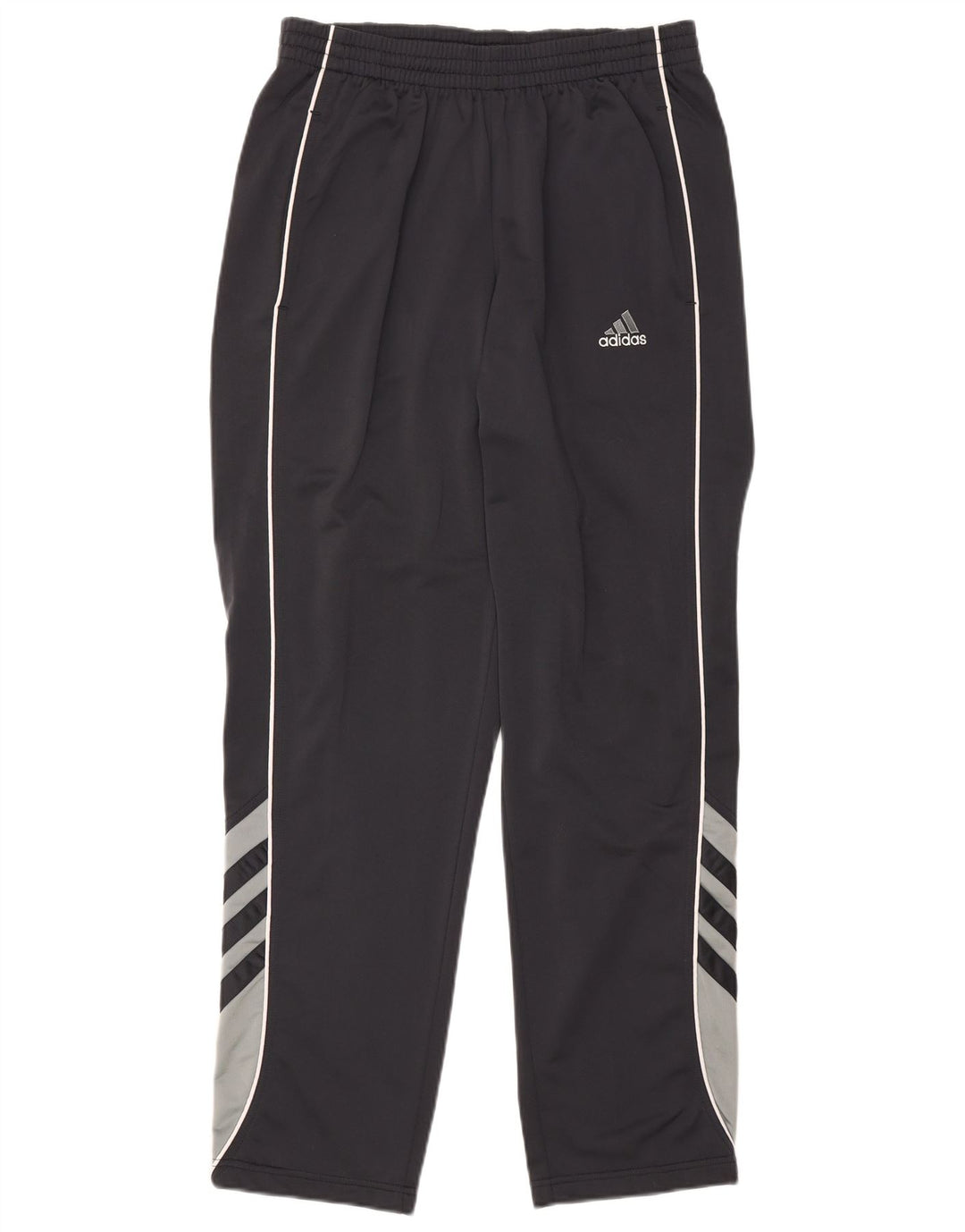 Calça de treino masculina Adidas UK 40/42 médio preto colorblock poliéster