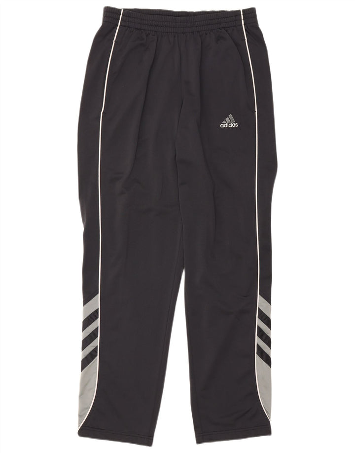 Calça de treino masculina Adidas UK 40/42 médio preto colorblock poliéster