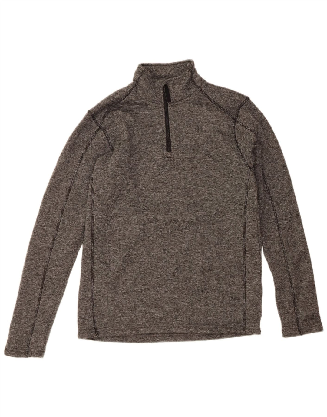 MOUNTAIN WAREHOUSE Mens Zip Neck Pullover Treino Top Cinza Médio