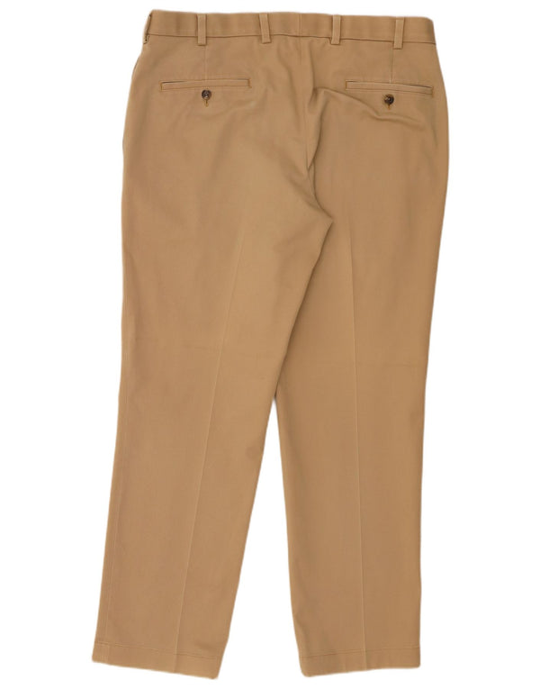 Calça Chino Brooks Brothers Mens Clark Straight W36 L30 Algodão Bege