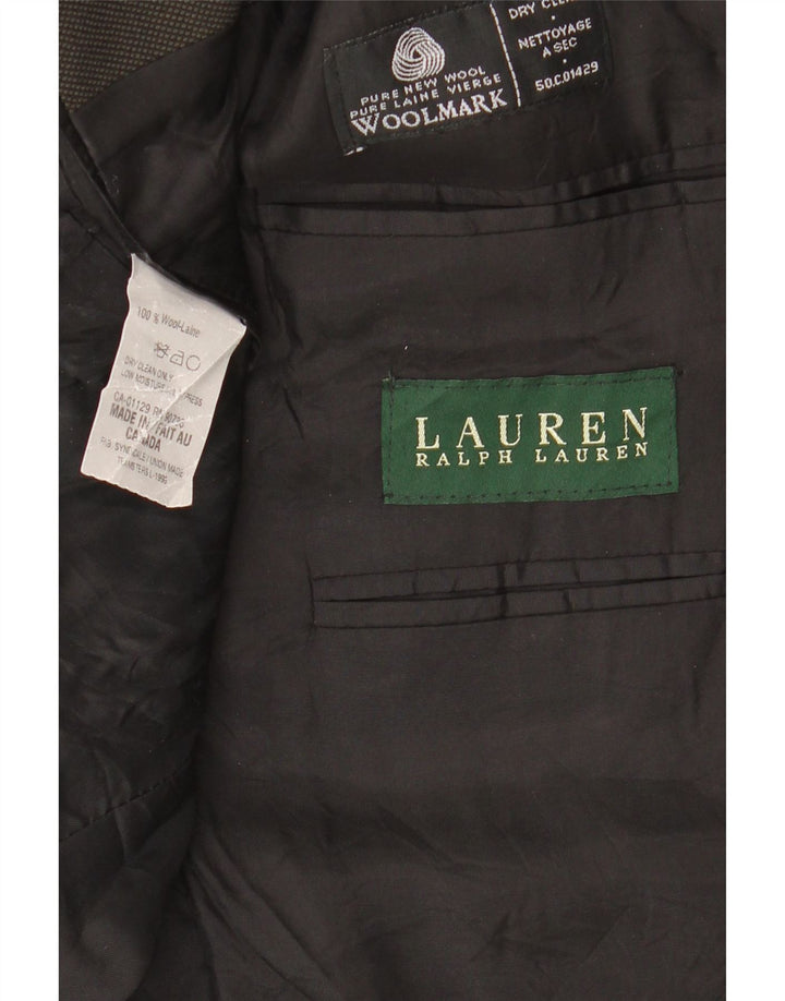 Jaqueta Blazer Masculina Ralph Lauren com 2 Botões IT 56 2XL Lã Preta