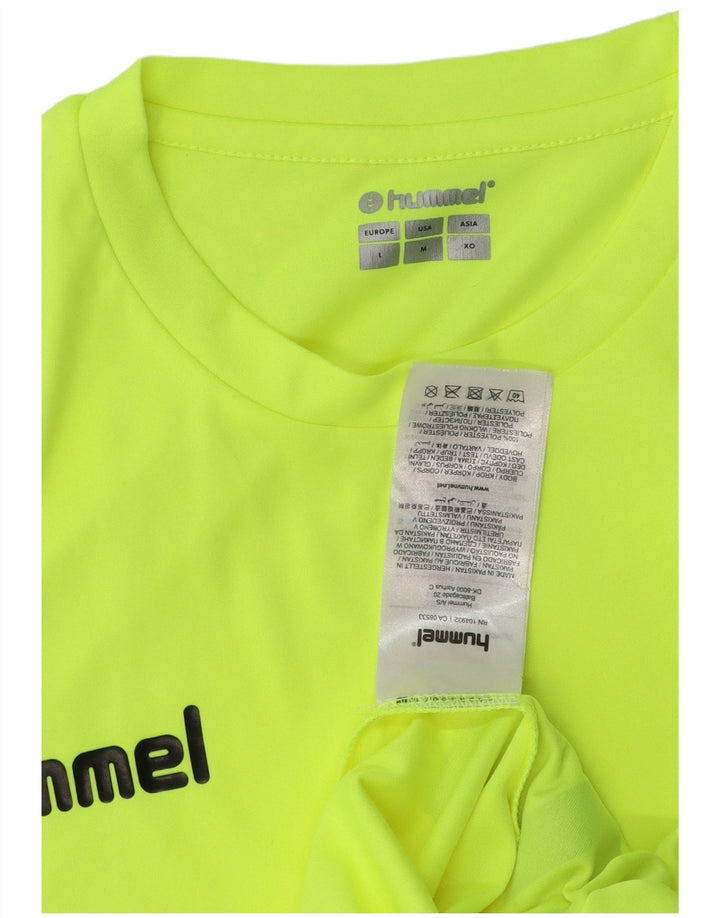 Camiseta masculina Hummel com estampa gráfica verde médio poliéster