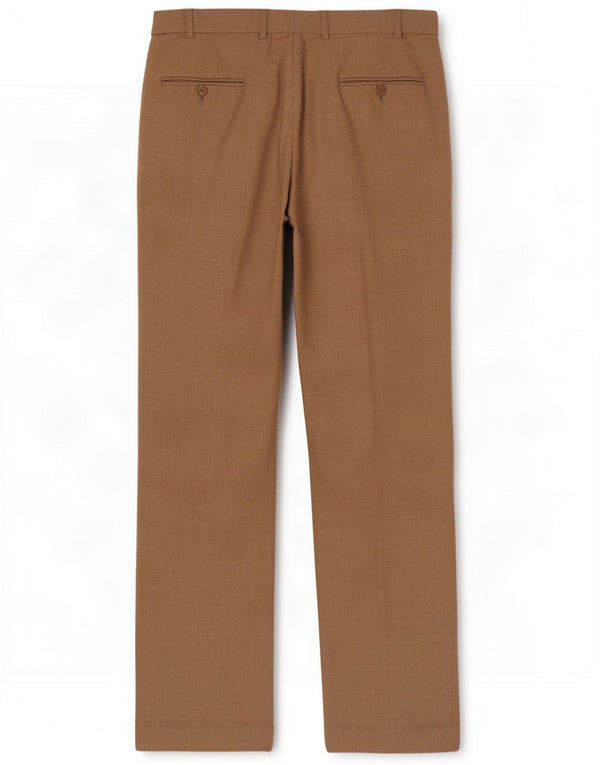 Brooks Brothers Mens Madison Pegged Suit Calças W38 L33 Lã Bege