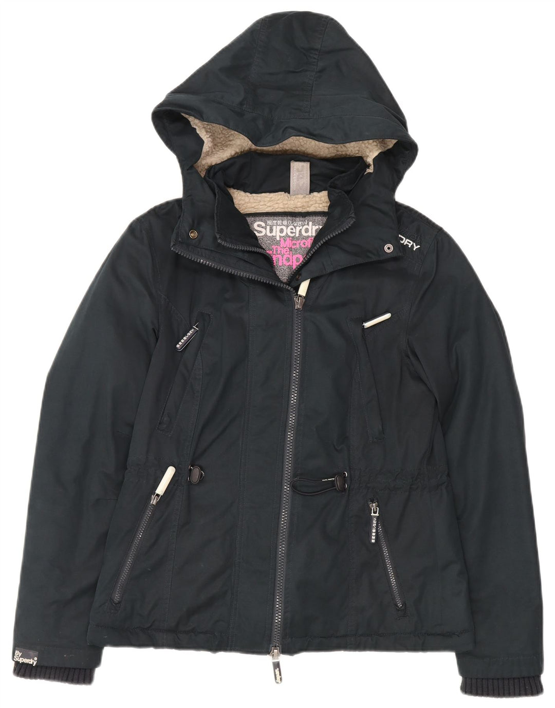 Jaqueta corta-vento feminina Superdry The windparka Reino Unido 16 grande azul marinho